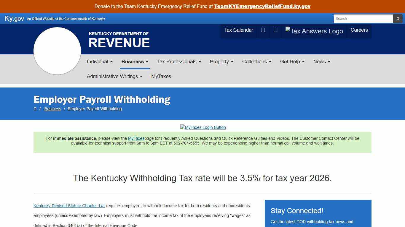 Employer Payroll Withholding - Department of Revenue